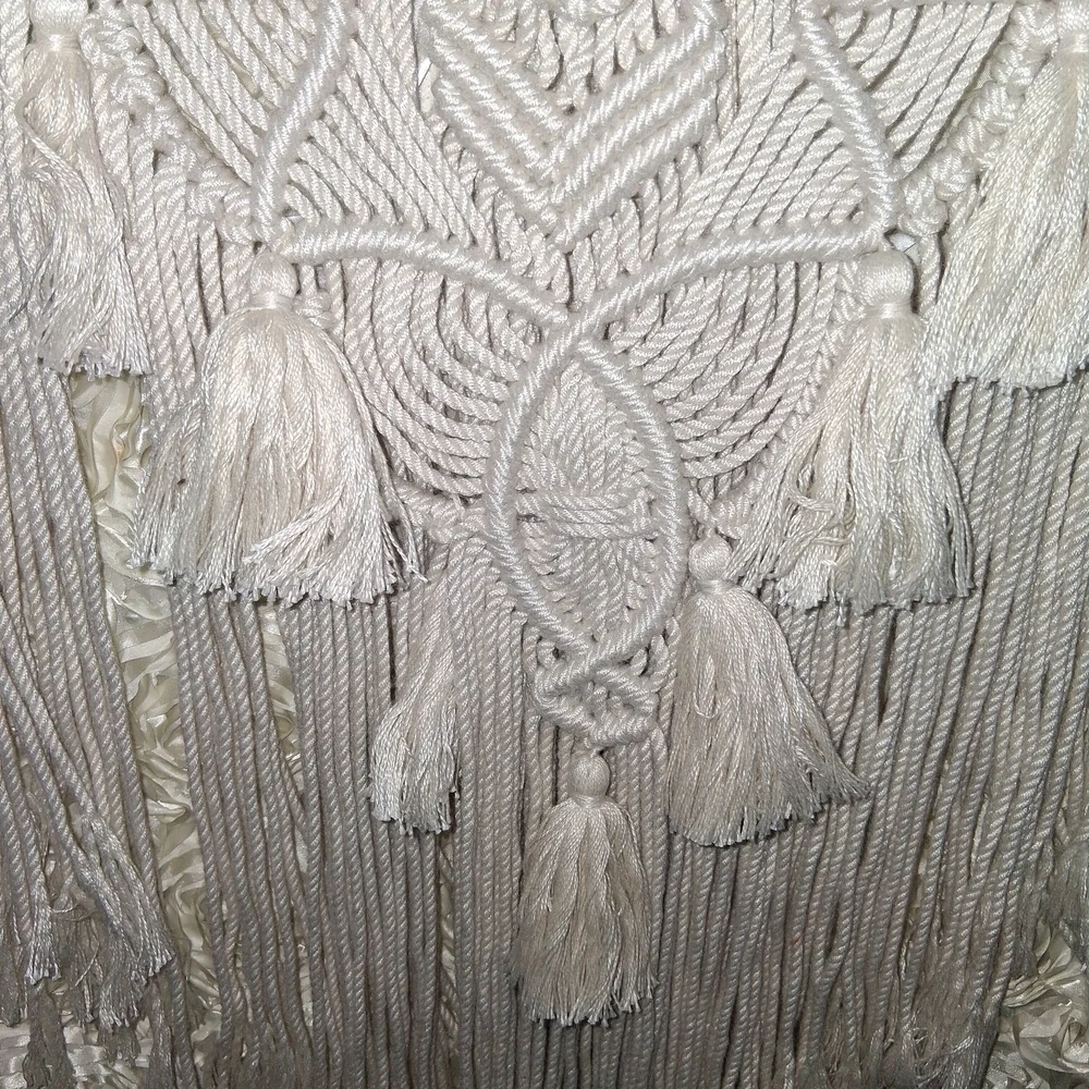 Elegant Gray Macrame Wall Hanging